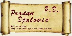 Prodan Đalović vizit kartica